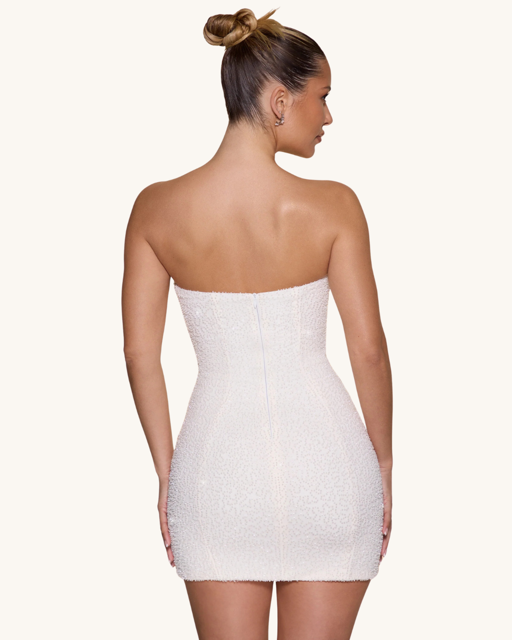 Rosalia Dress – Blush Strapless Mini