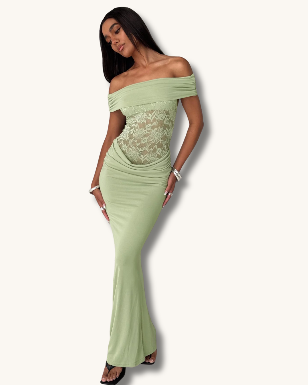 Sorella Dress – Mocha Lace Maxi