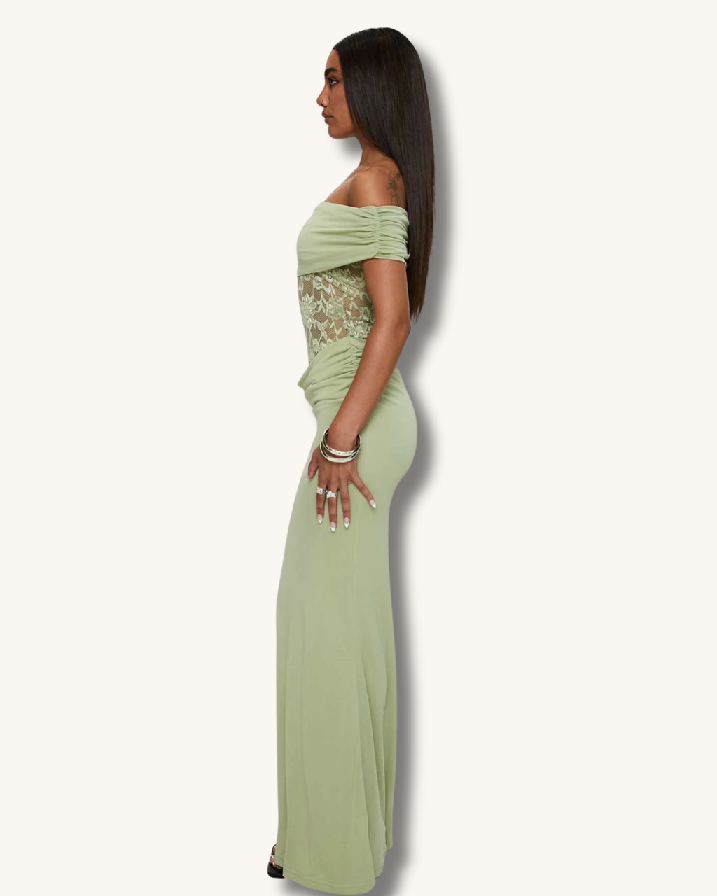 Sorella Dress – Mocha Lace Maxi