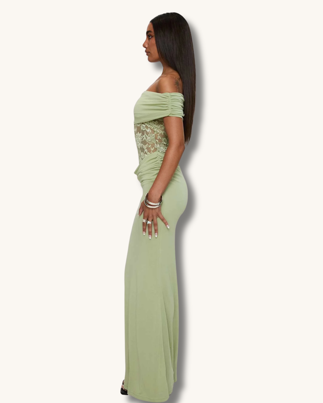 Sorella Dress – Mocha Lace Maxi