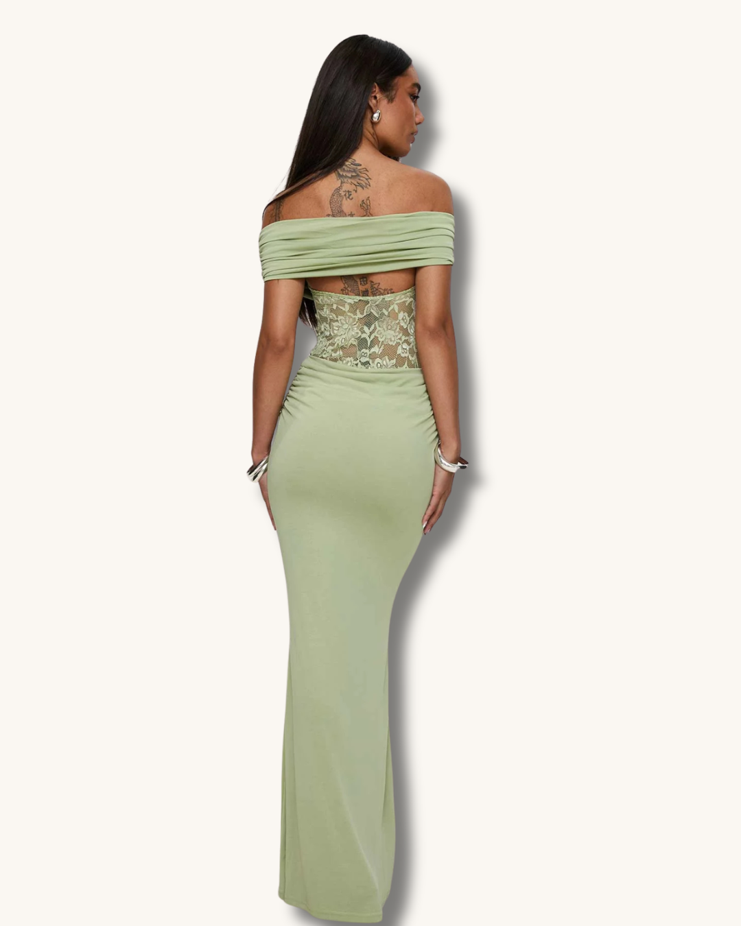 Sorella Dress – Mocha Lace Maxi