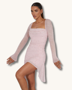 Celestia Pearl Embellished Mini Dress