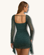 Celestia Pearl Embellished Mini Dress
